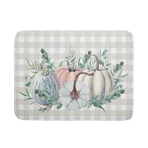Next-Generation Fall Colorful Pumpkin Dish Drying Mat for Kitchen Counter Advanced