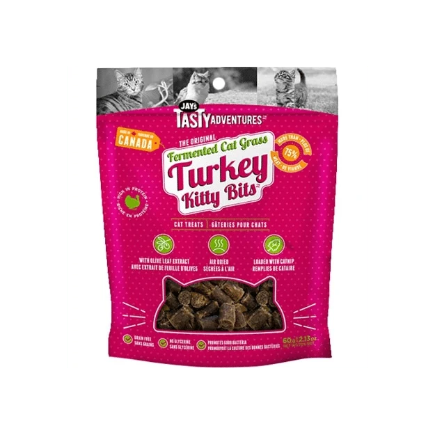 Smart Jays Tasty Adventures Fermented Cat Grass Turkey Cat Treats Certified
