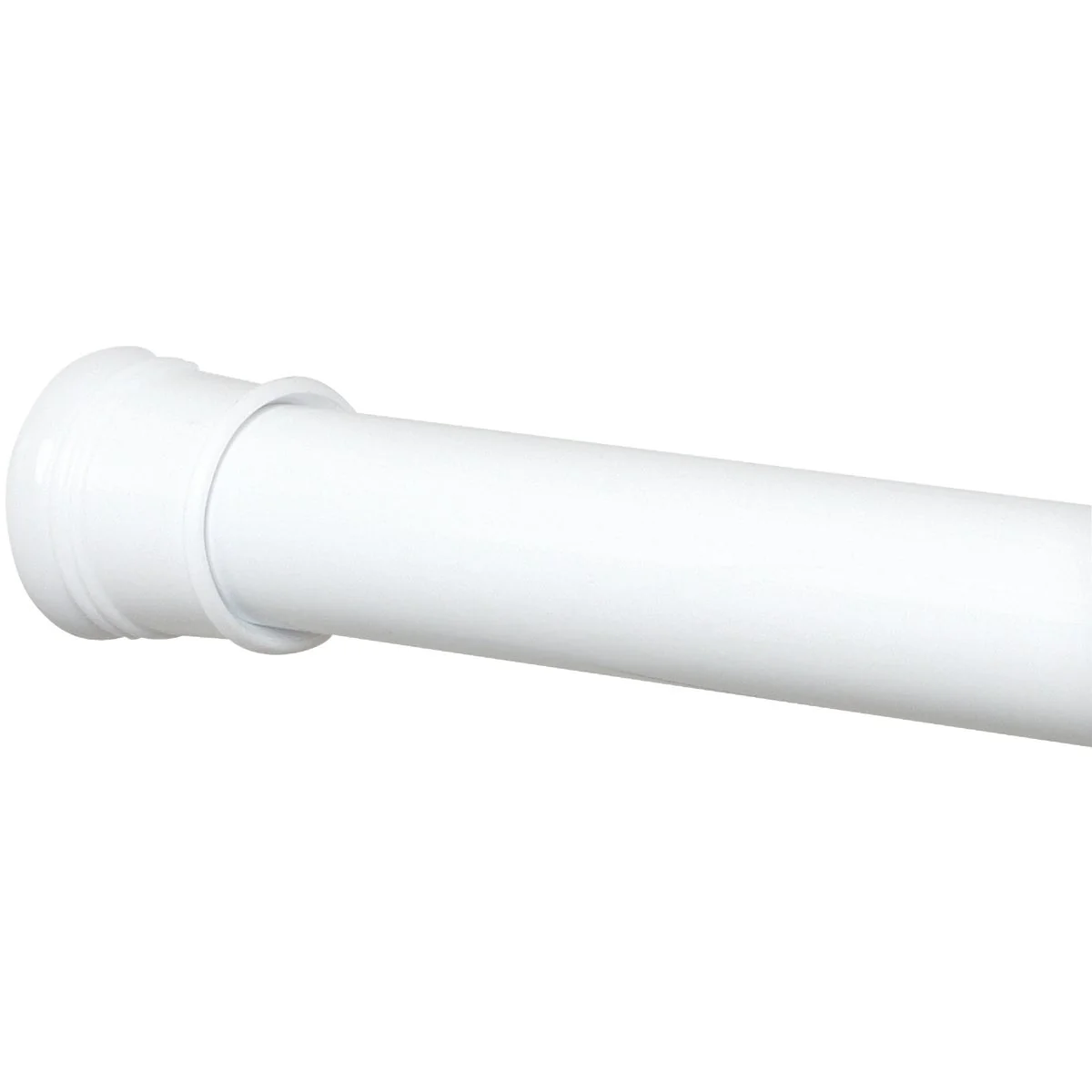 Green Zenith Zenna Home Straight 52 In. to 86 In. Adjustable Tension Shower Rod in White Luxury
