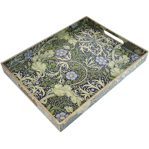 Comfortable Plastic Serving Tray with Handles for Coffee Table Exceptional