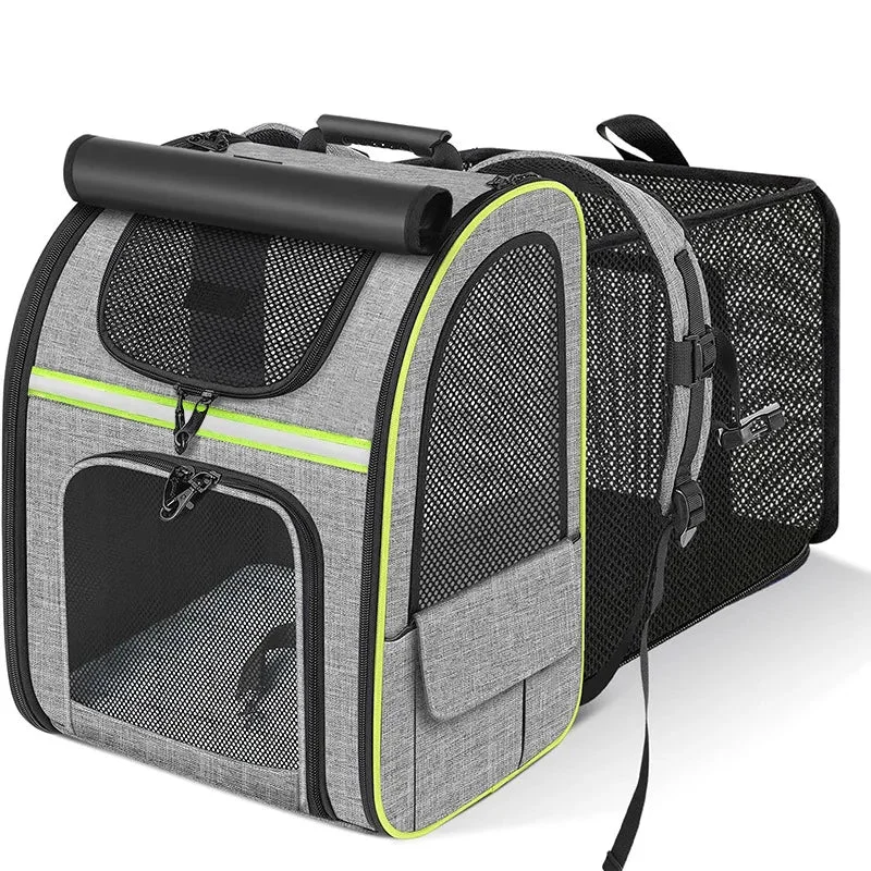 Fine Expandable Pet Carrier Backpack Breathable Travel Bag for Cats and Small Dogs Advanced