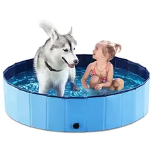 Smart Portable Dog Swimming Pool or Pool Cover Scratch-Resistant PU Grooming Tub Secure