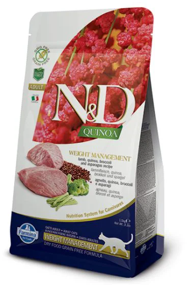 User-Friendly Farmina N D Quinoa Weight Management Lamb Cat Food Convenient