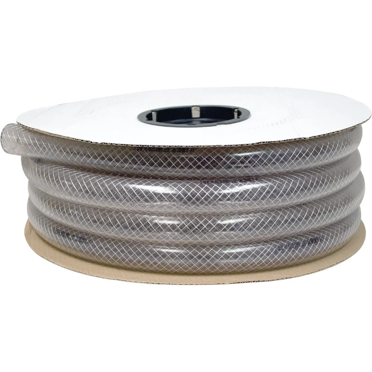 Luxury Abbott Rubber 1-3 4 In. x 1-1 4 In. x 50 Ft. Clear T12 Braided PVC Tubing Bulk Spool Elite