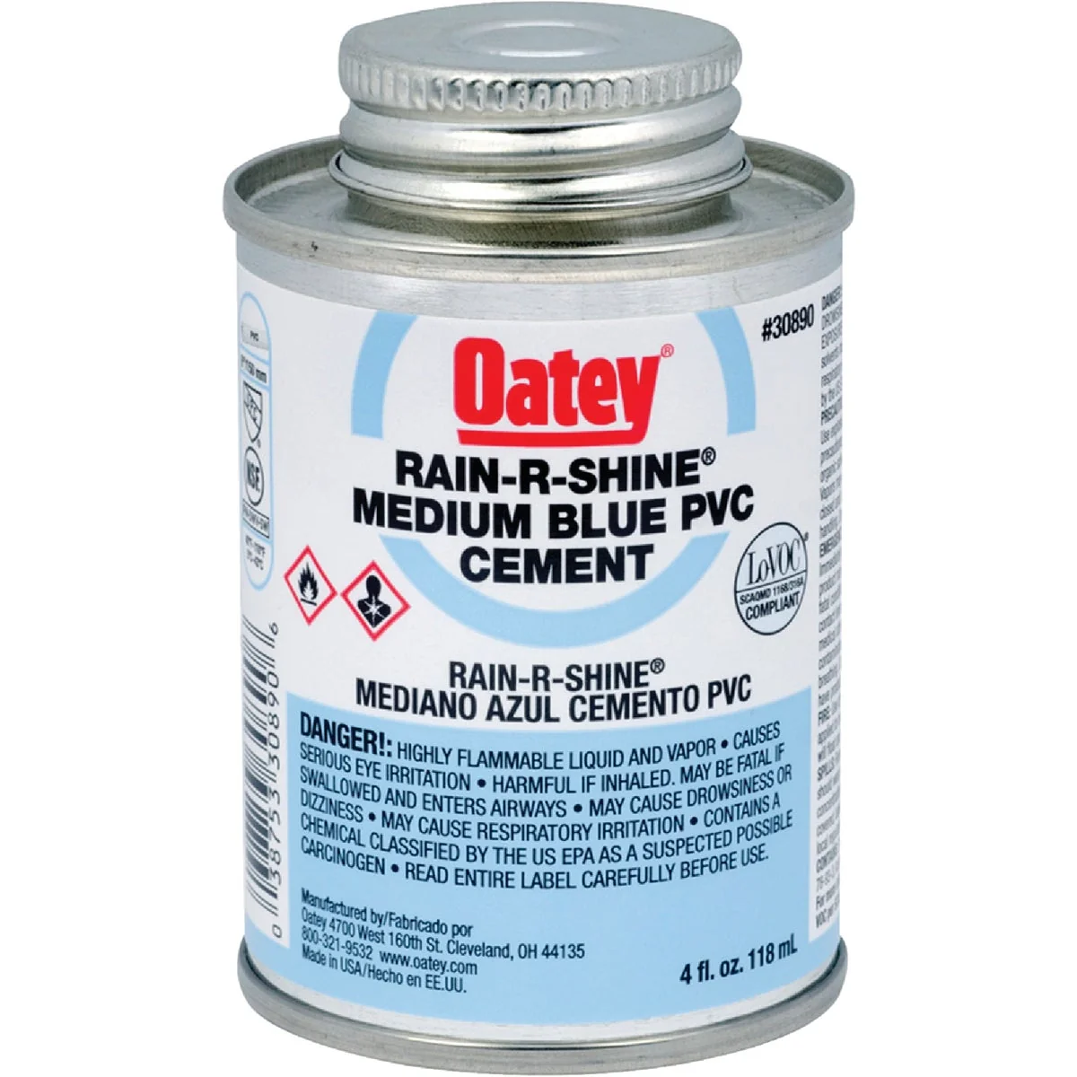 Sophisticated Oatey Rain-R-Shine 4 Oz. Medium Bodied Blue PVC Cement High-End