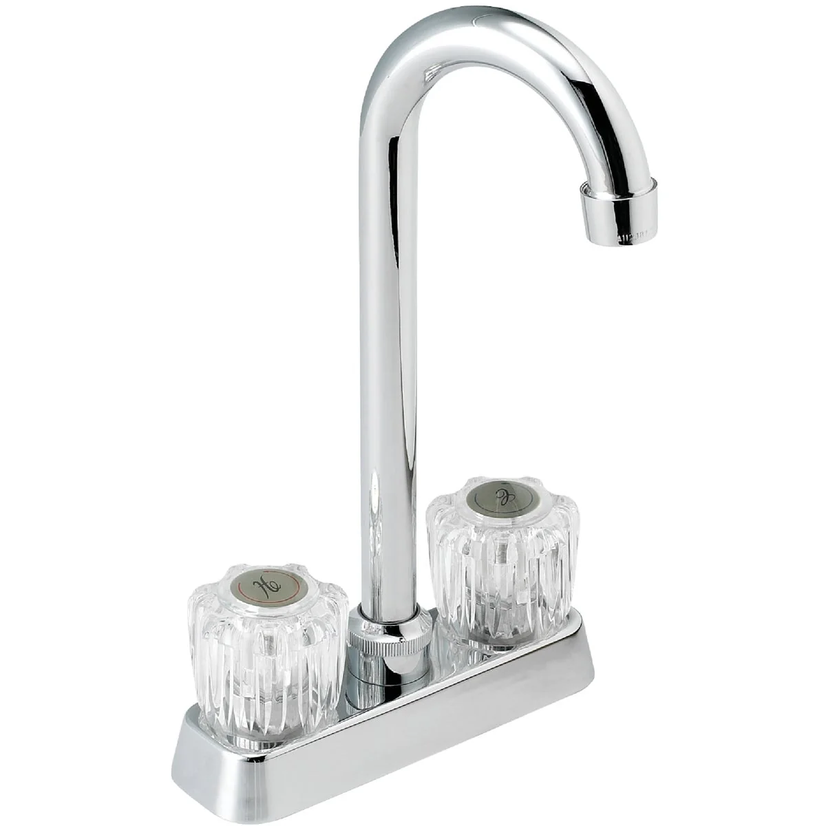Casual Home Impressions Polished Chrome Round Double Handle Bar Faucet Sophisticated