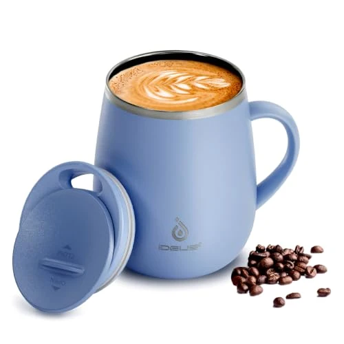 Elegant 16 oz Insulated Coffee Mug with Lid and Handle Professional