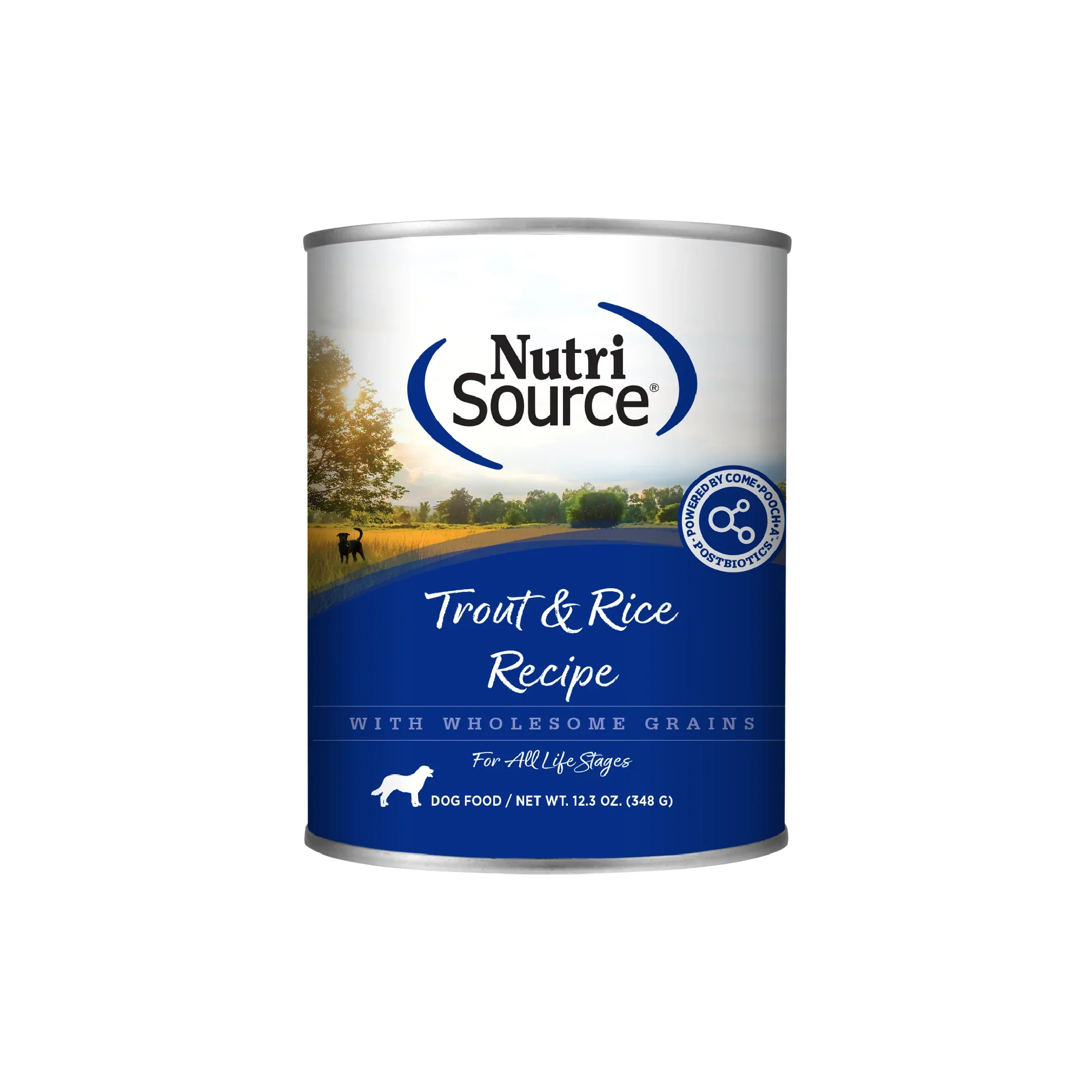 Organic NutriSource Trout Rice Wet Dog Food 12.3oz Selected