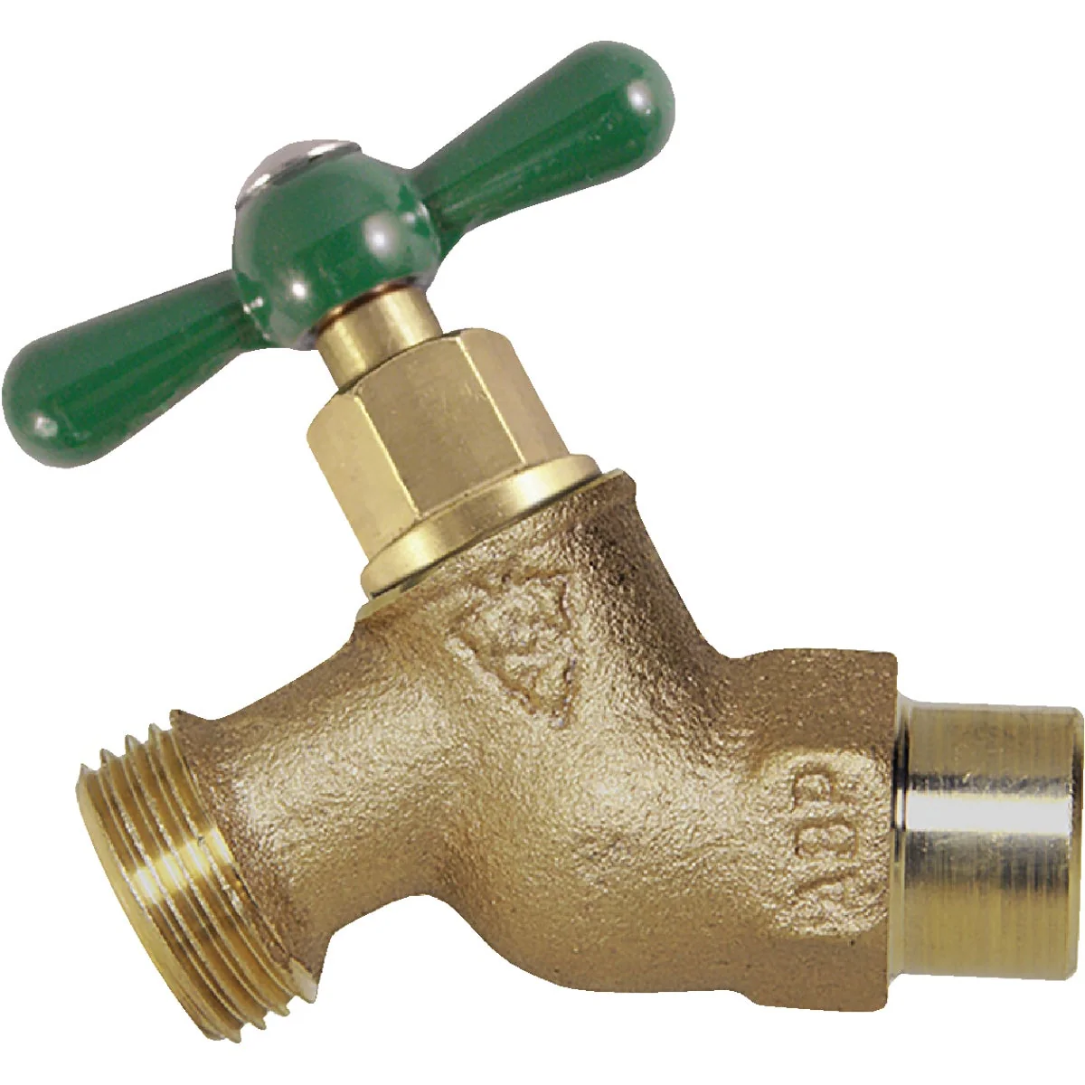 Green Arrowhead Brass 1 2 In. or 3 4 In. Copper Sweat x 3 4 In. Male Hose Thread No-Kink Hose Bibb Sophisticated