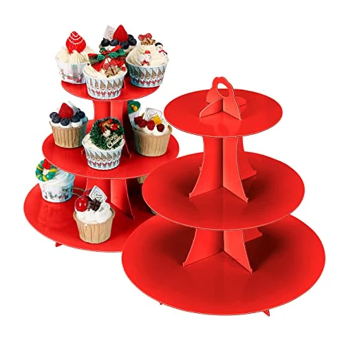 Green Cupcake Stand 2Pcs Solid
