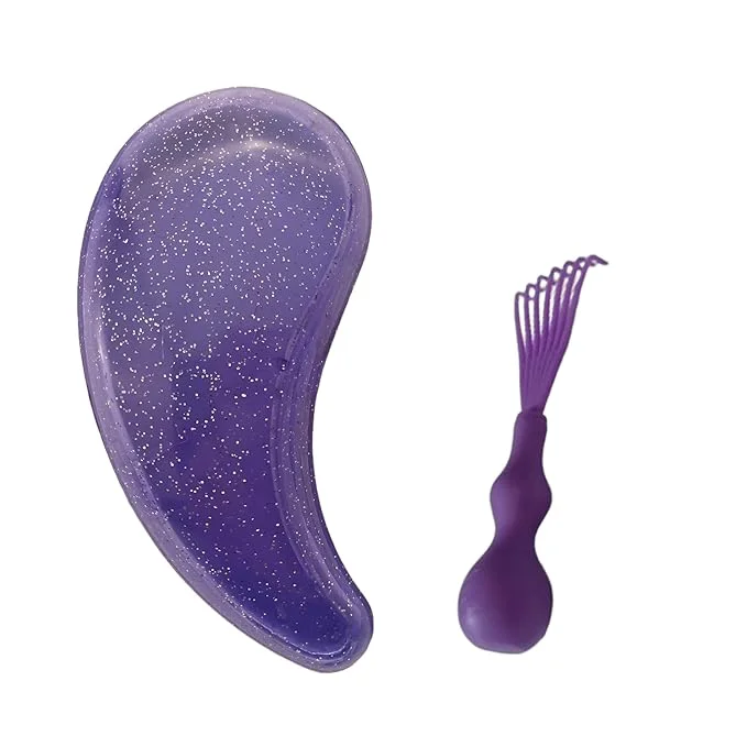 High-End Comma-Shaped Small Dog Brush and Cleaning Comb Fit for Yorkie Shih Tzu Maltese Maltipoo Pomeranian – Gentle Soft Bristles for Effortless Pet Hair Removal Puppy Essentials Crystal Purple About This Exceptional