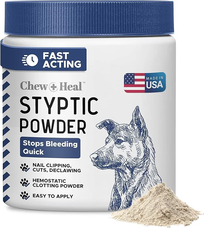 Safe Chew Heal Labs Styptic Powder for Dogs – .5 oz Quick Stop Bleeding for Dogs Nails Animal Cuts – Blood Stop Clotting Powder Wound CareAbout This Green