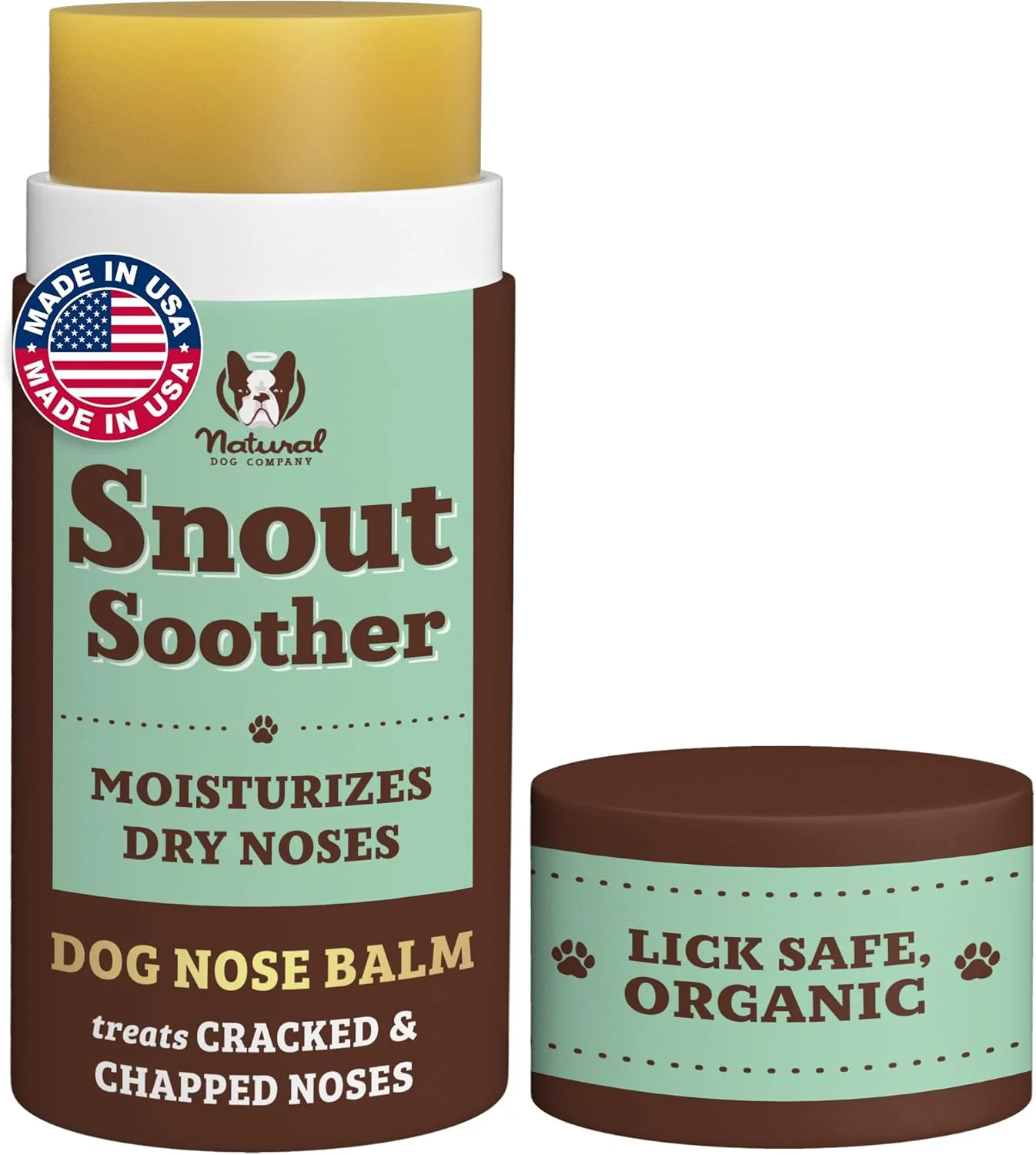 Smooth Natural Dog Company Snout Soother Dog Nose Balm Wax Cream for Dry Cracked Noses Heals Moisturizes with Shea Butter Coconut Oil Lick-Safe Nose Butter Made in USA 2 oz. Stick Contemporary