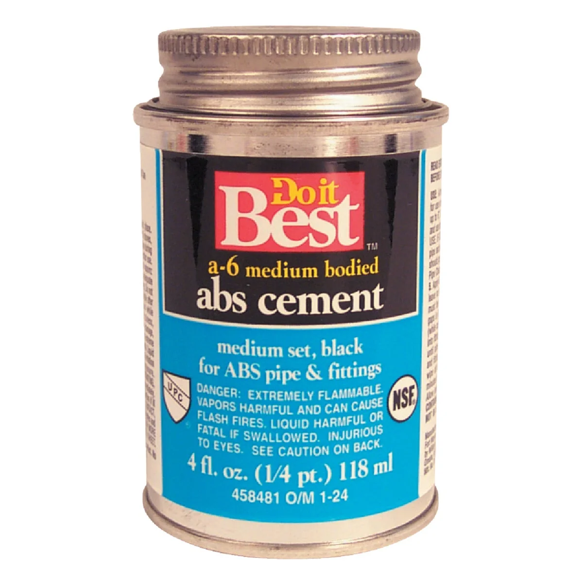 Casual Do it 4 Oz. Medium Bodied Black ABS Cement High-Quality
