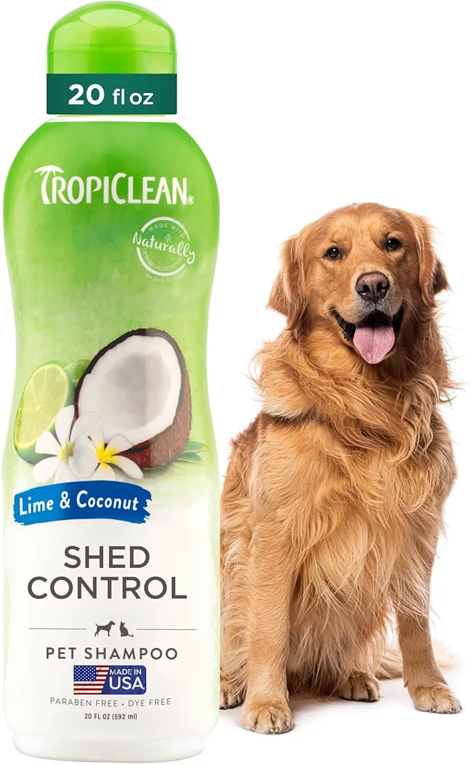 Recyclable TropiClean Deshedding Dog Shampoo and Conditioner Set Grooming Bundle for Shedding Control Puppy Safe Lime Coconut Scent Made in USA 20 oz.About ThisOverview Next-Generation