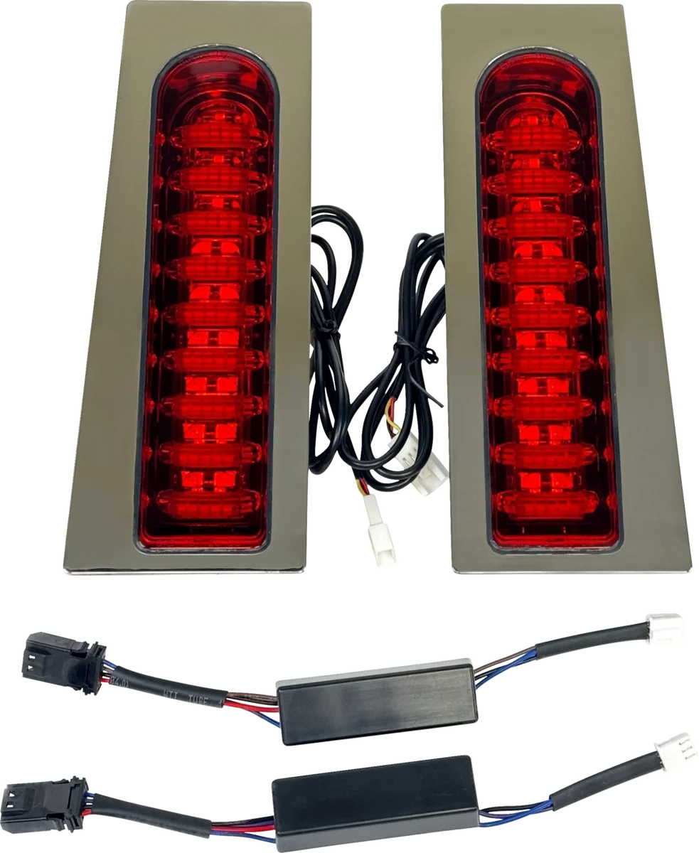 Premium Material Custom Dynamics ProBEAM Auxiliary Fillerz – Run Brake Turn – Red Lens – Chrome PB-FILL-23-RC Fashionable