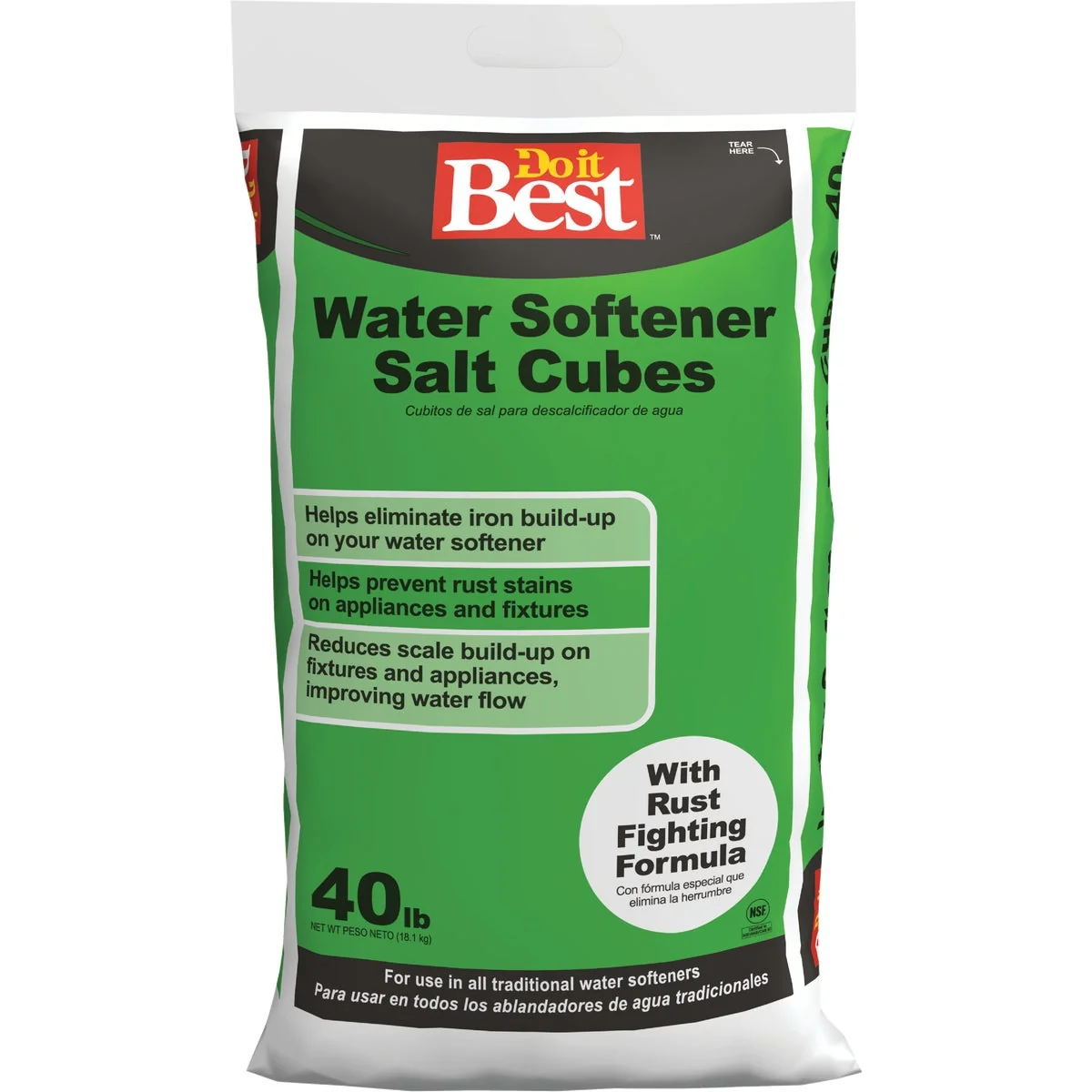 Practical Do it 40 Lb. Water Softener Salt Cubes with Rust Remover High-Performance