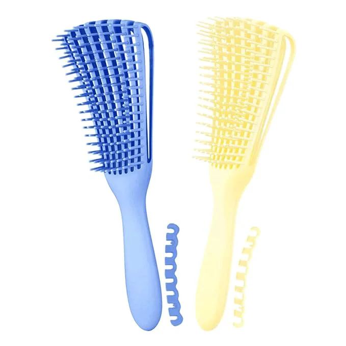 Responsible Hair Brush for Afro America African Hair Textured 3a to 4c Kinky Wavy Curly Coily Wet Dry Oil Thick Long Hair Detangling Brush for Women 2 pcs Blue-Beige Carefully Designed