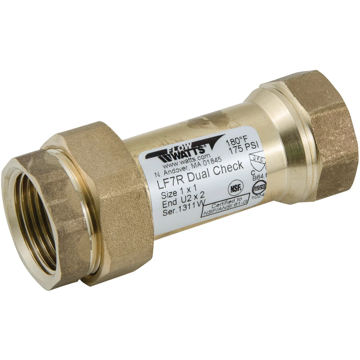 Trusted Watts 3 4 In. Bronze Backflow Preventer Dual Check Valve Dependable