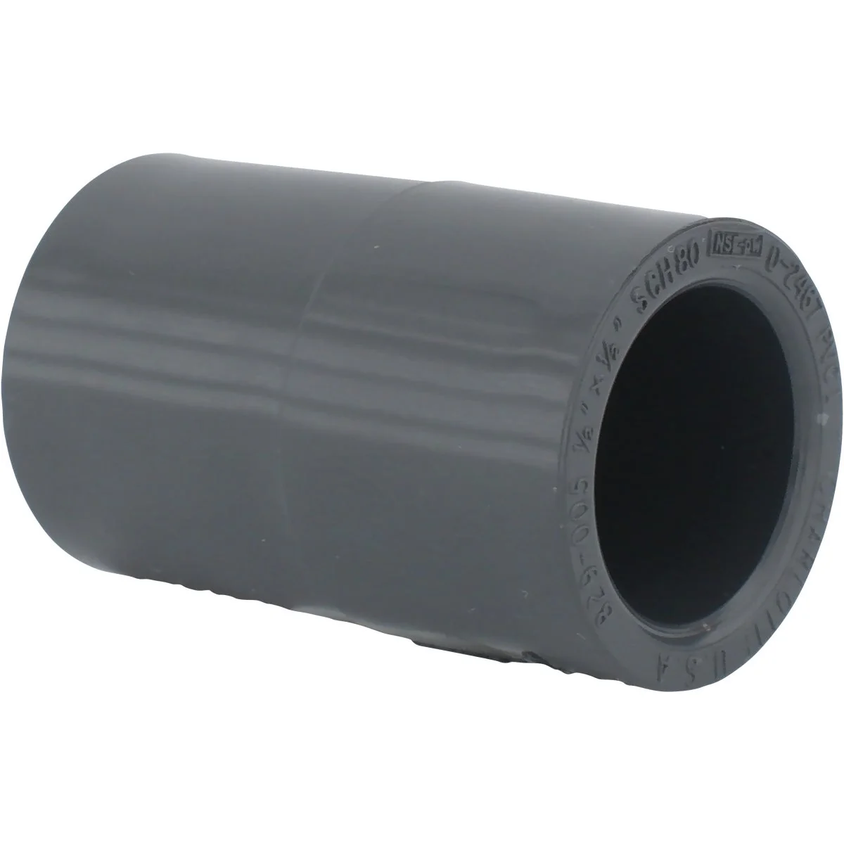 Casual Charlotte Pipe 1 2 In. Sch. 80 Slip X Slip PVC Coupling Functional