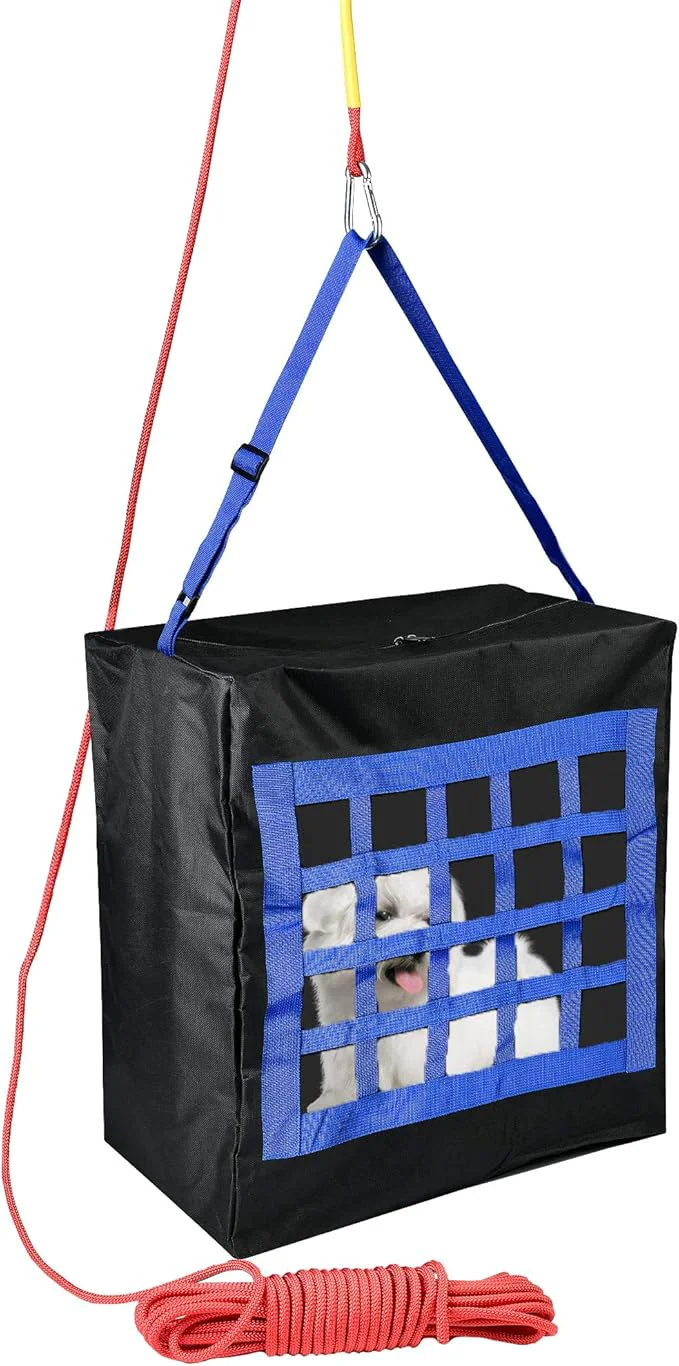 Premium ISOP Fire Evacuation Device for Pets up to 55 Pounds – Compact Safety Equipment – Rope 50 Feet Incl. – Emergency Survival Kit for Animals Medium 19 x18 x10 Pet Rescue Bag for Dogs CatsAbout ThisOverview Exclusive