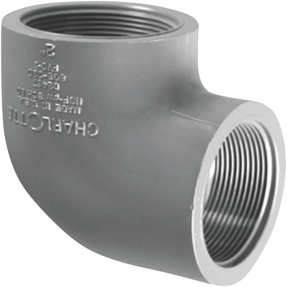 Classic Charlotte Pipe 1-1 2 In. Female x Female Schedule 80 90 Deg. PVC Elbow 1 4 Bend Green