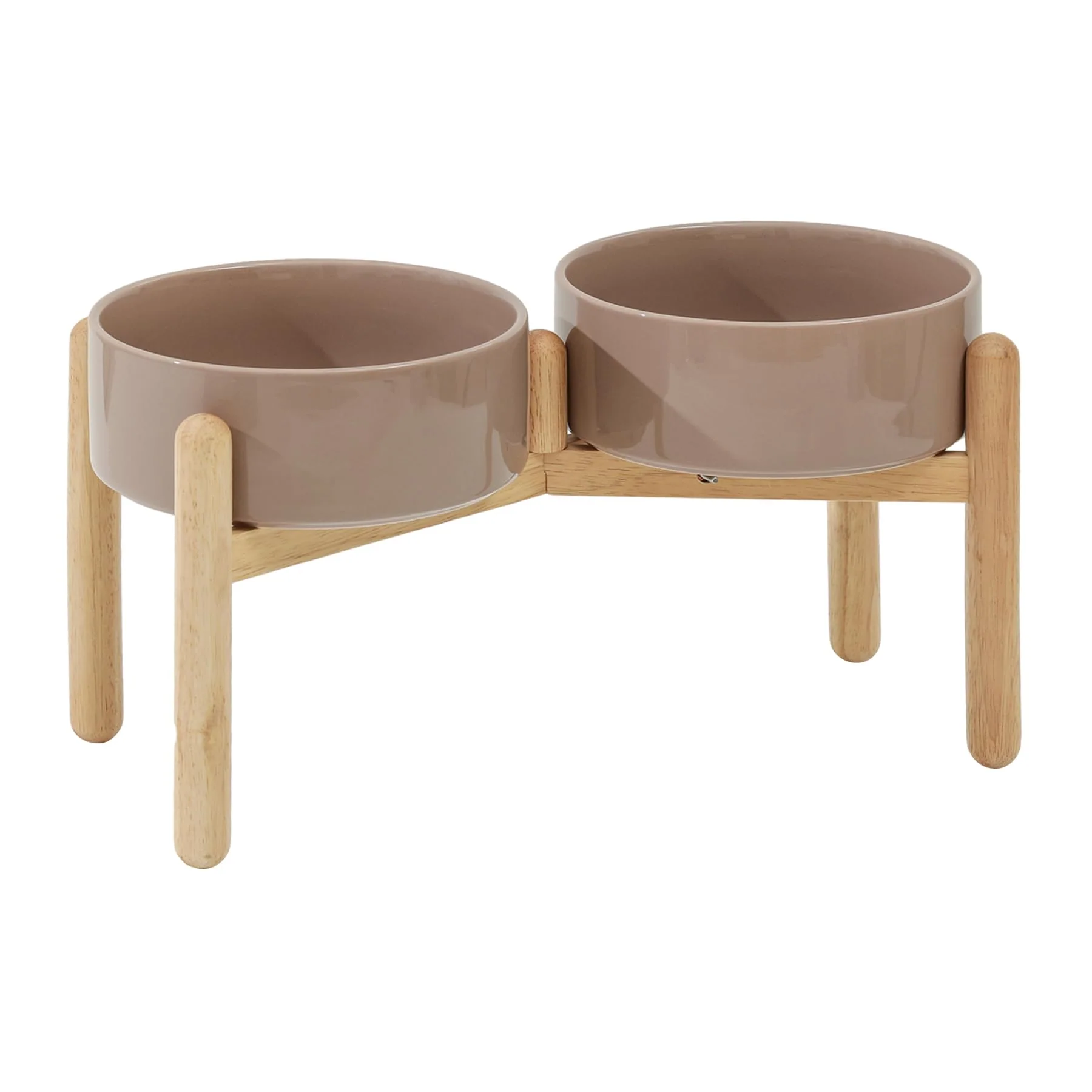 Reliable Havniva Ceramic 8.2-Inch Raised Dog Bowl with Stand for Large Breeds – Double Bowl Brown Coffee Expertly Made