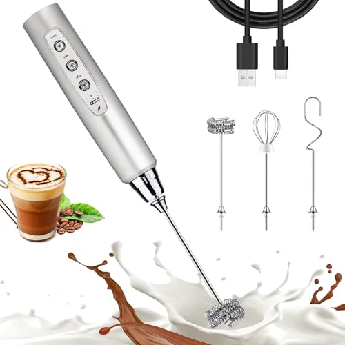 Selected Silver Milk Frother Wand for Coffee Consistent