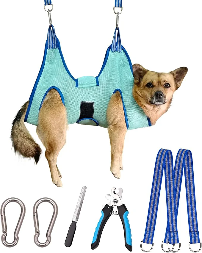 Advanced Dog Pet Grooming Hammock S Hanging Harness for Nail Clipping Trimming Cutting Hammock Sling Holder Helper for Small Dogs Grooming Restraint Bag with Wide Strap SewedAbout ThisOverview Official