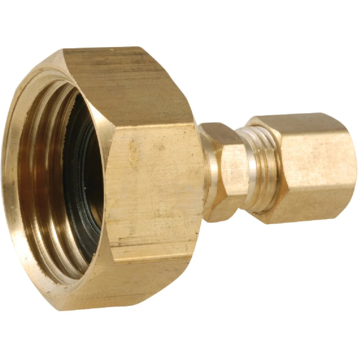 Enhanced Anderson Metals 1 4 In. OD x 3 4 In. FHT Brass Ice Maker Compression Union Functional
