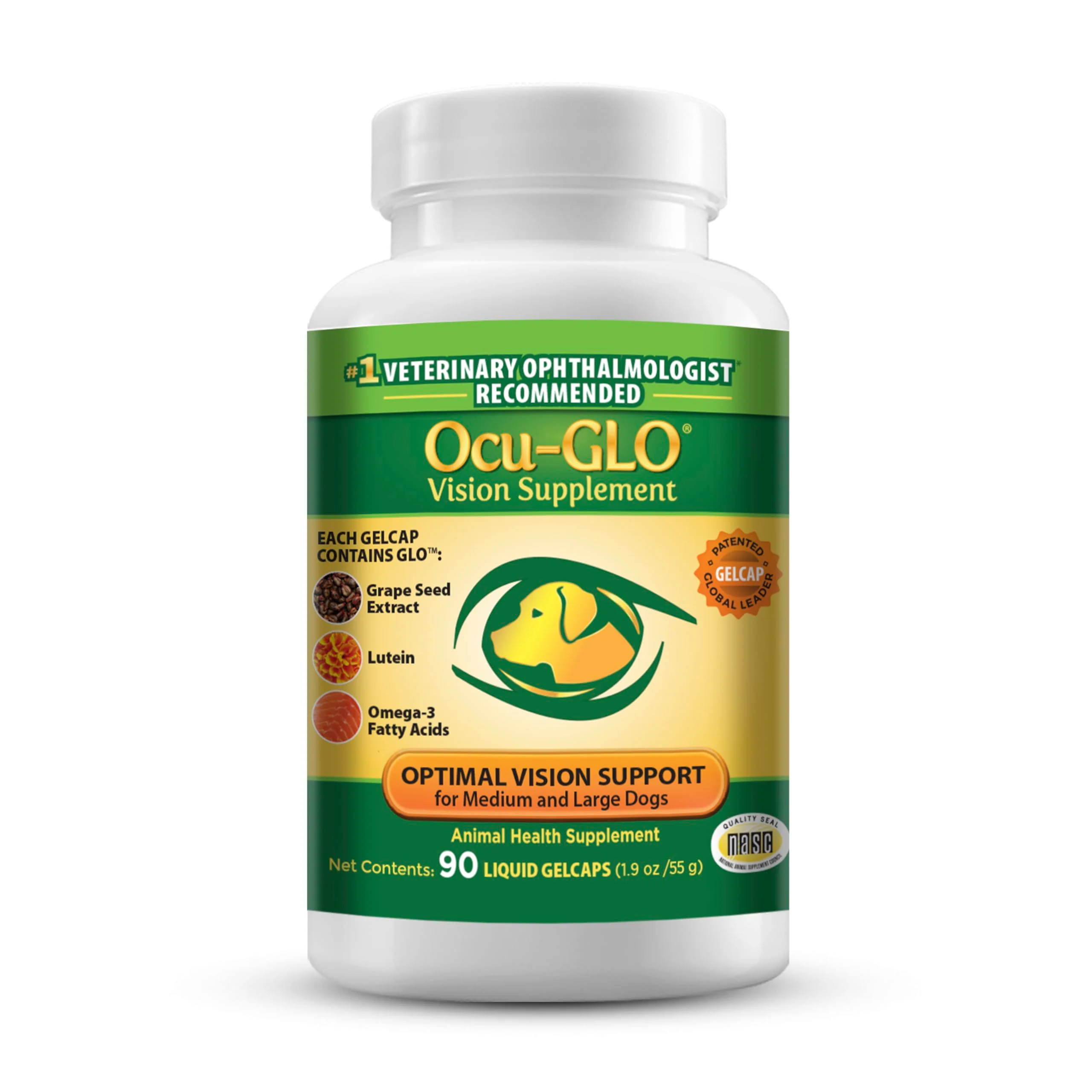 Versatile Ocu-GLO for Medium to Large Dogs 90 Count Vet- Eye Health Support Trendy