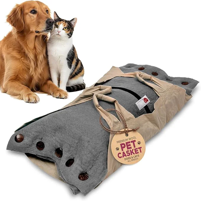 Dependable Cocoon® – Eco-Friendly Pet Burial Cremation Ceremony Kit Premium Wool – Casket for Dogs and Cats – Size for Every Breed Choose Size Color Small Grey Overview Minimalist