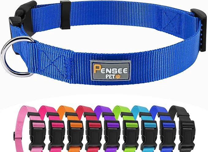 User-Friendly Blue Dog Collar Basic Adjustable Dog Collars Easy-to-Use
