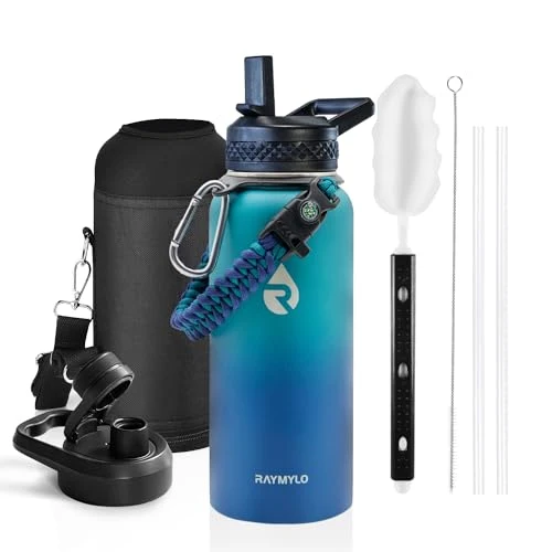 Green Insulated Water Bottle 32 oz Easy-to-Use