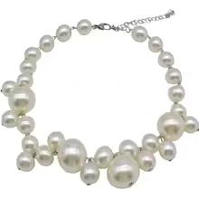 Classic Women’s Fashion Elegant Big Imitation Pearl Bead Choker Necklace World-Class