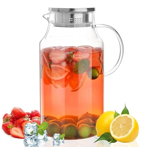 Fashionable 128oz Glass Pitcher with Lid Selected