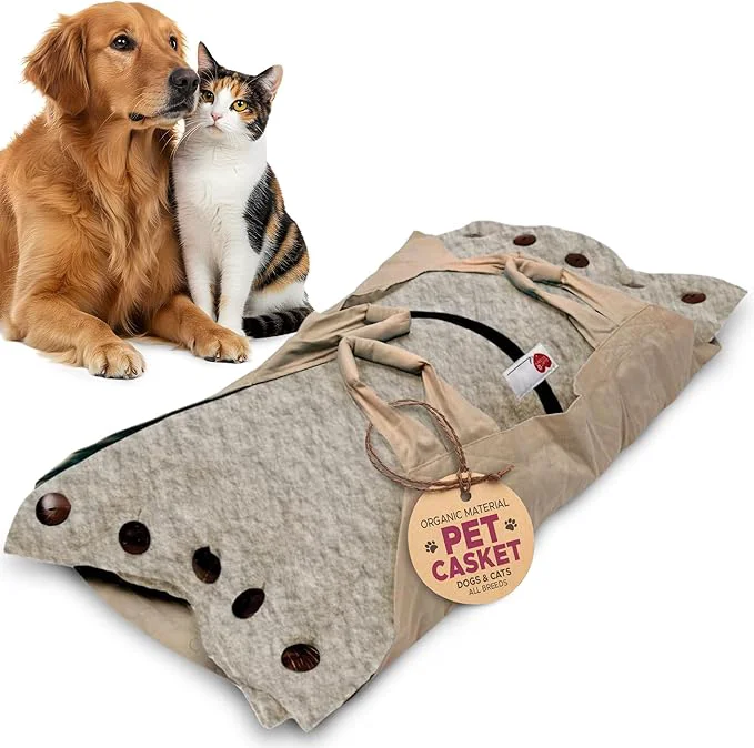 Top-Quality Cocoon® – Eco-Friendly Pet Burial Cremation Ceremony Kit Premium Wool – Casket for Dogs and Cats Choose Size Color Small Natural About ThisOverview World-Class