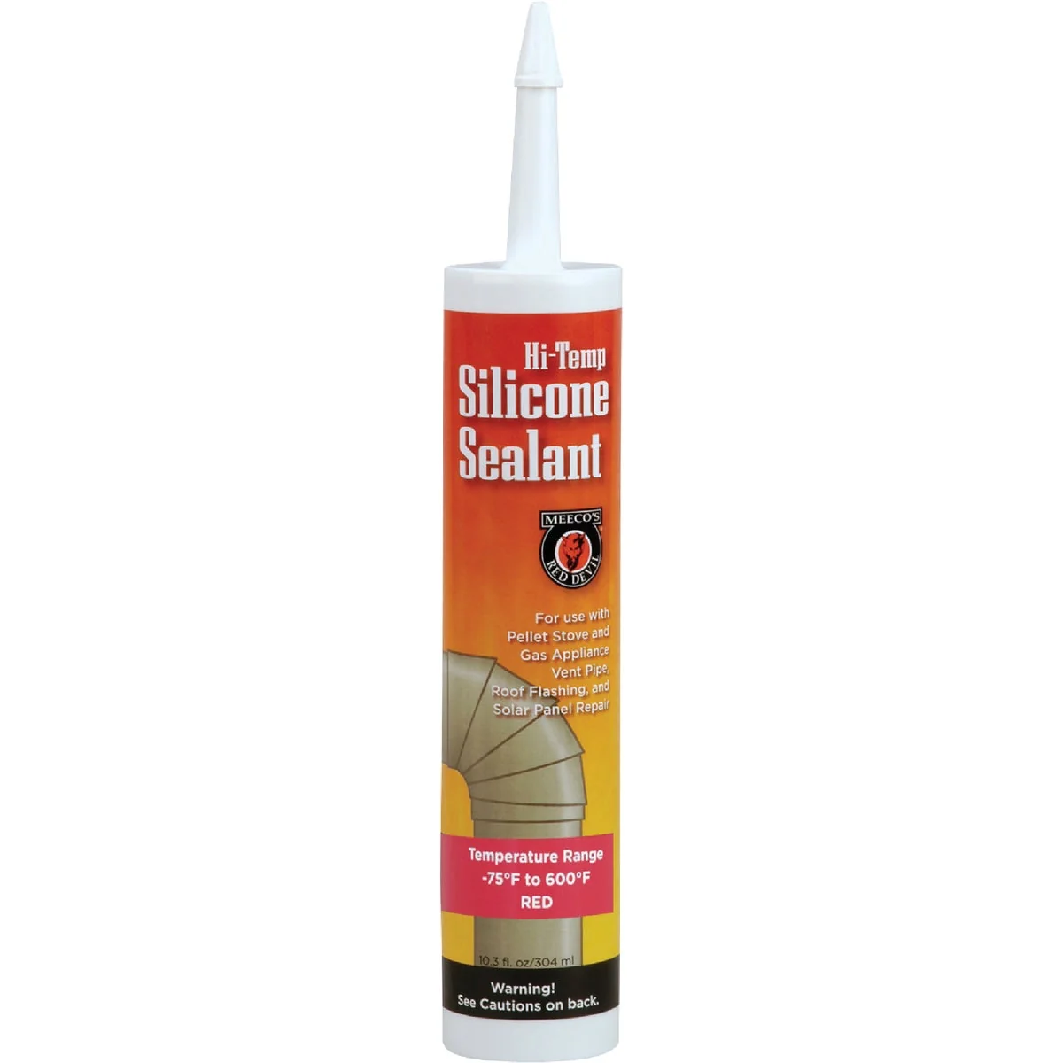 Soft Meeco’s Red Devil 10.3 Oz. Red Silicone Hi-Temp Sealant Recyclable