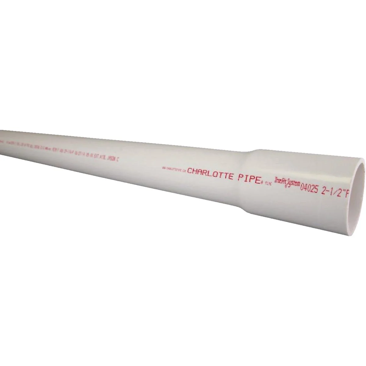 Powerful Charlotte Pipe 2-1 2 In. x 20 Ft. Cold Water Schedule 40 PVC Pressure Pipe Belled End Effective