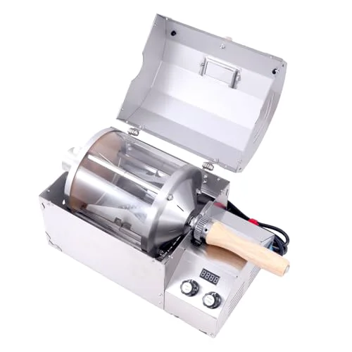 Smooth 450g direct fired heating nut roaster barista coffee roaster machine home Roasting Machine electric coffee bean roaster grain dryer 110V Stainless steel shell sturdy and durable Advanced