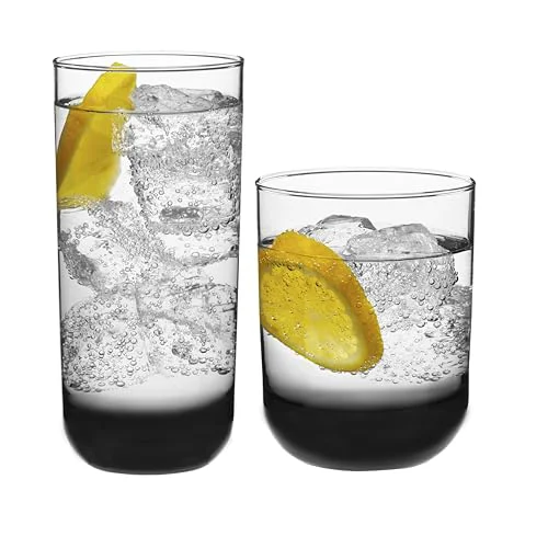 Original Polaris Tumbler and Rocks Glass Cups Set 16 Count Elegant