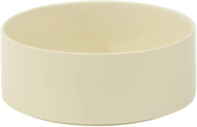 Eco-Friendly Ceramic 7.3inch Dog Bowl Food and Water Bowl for Medium Breed Dog Pet Feeder for Single Bowl Light Yellow About ThisOverview Trendy