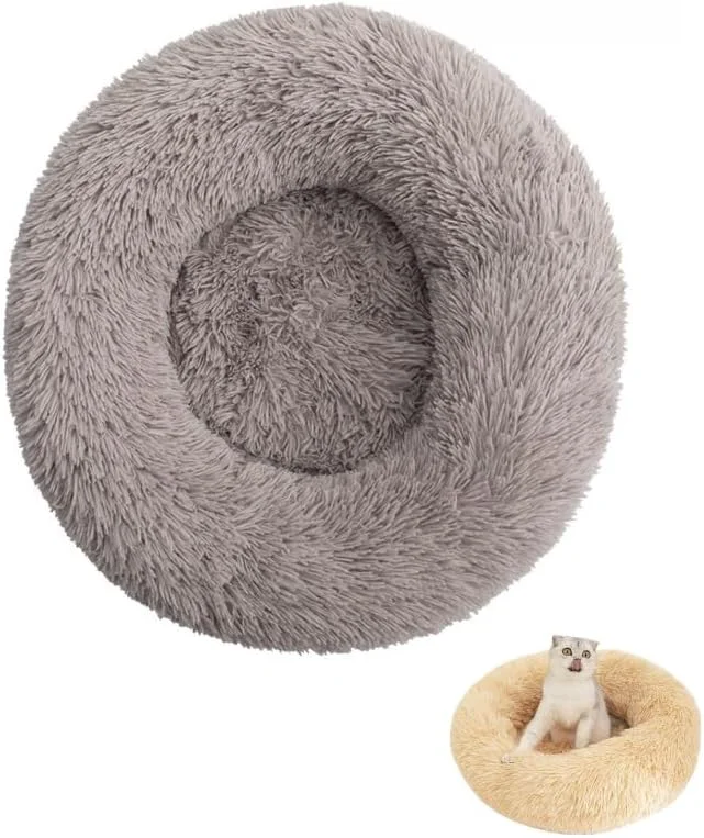 Premium Material Anxiety Relief Dog Bed – Mr Fluffy Friend Anti-Anxiety Calming Plush Pet Bed for Chewing Crate Training Thunderstorm Stress B-Brown XL-80CM About ThisOverview Original Design