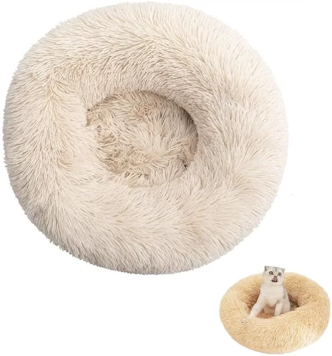 Effective Anxiety Relief Dog Bed – Mr Fluffy Friend Anti-Anxiety Calming Plush Pet Bed for Chewing Crate Training Thunderstorm Stress A-Brown S-50CM About ThisOverview Organic
