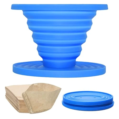 Premium Collapsible Pour Over Coffee Dripper Set 2 Count Easy-to-Use
