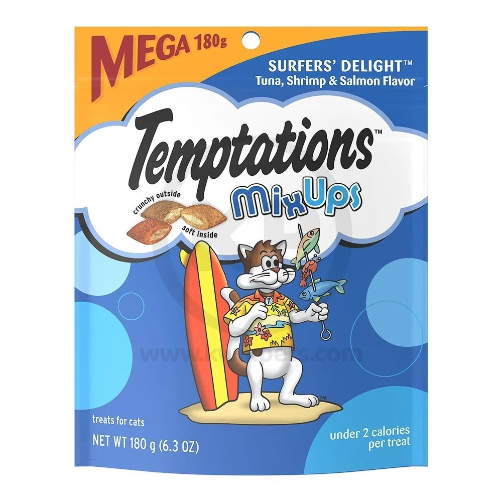 Trendy Temptations MixUps Surfer’s Delight Crunchy Soft Adult Cat Treats 6.3-oz Versatile