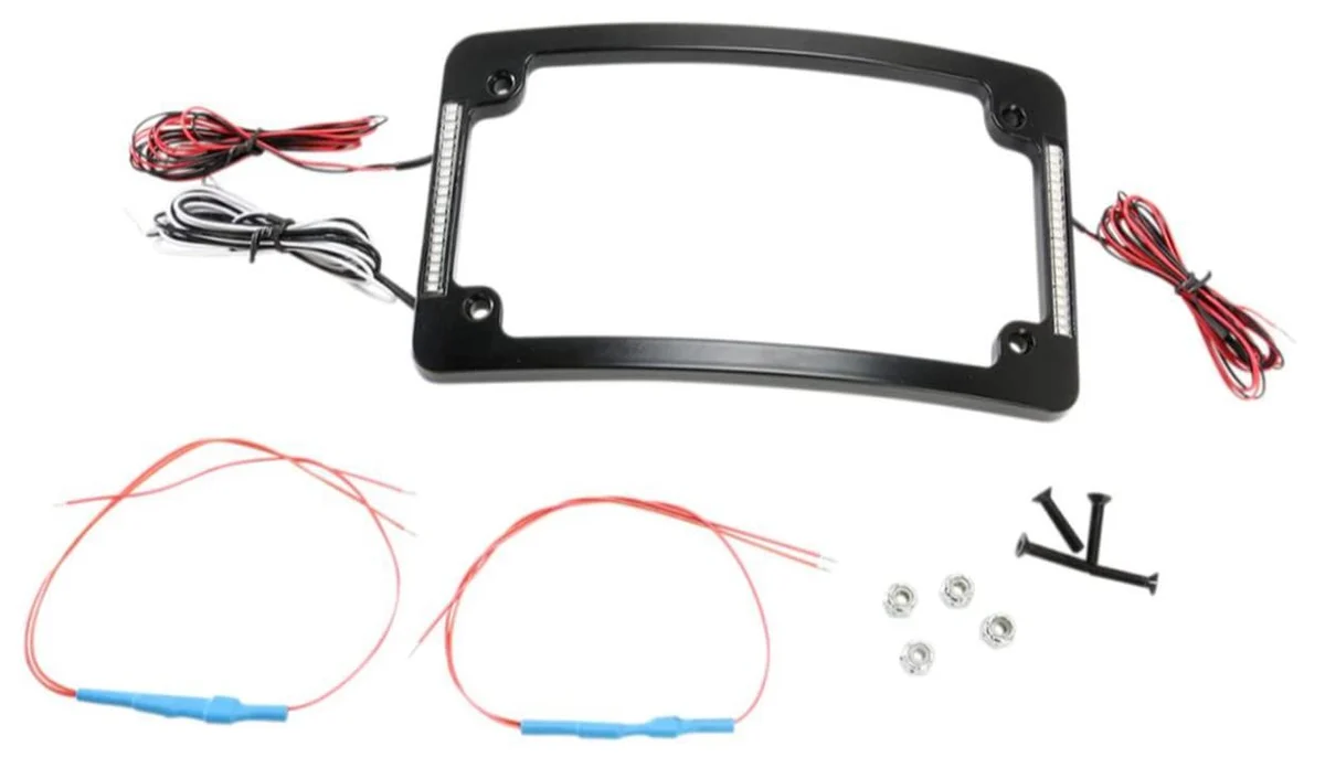 Smooth Custom Dynamics – Tri-Radius License Plate Frame w Flushmount LEDs Open Box Classic