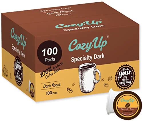 Breathable Specialty Dark Coffee Single Serve Pod 100 Count Durable