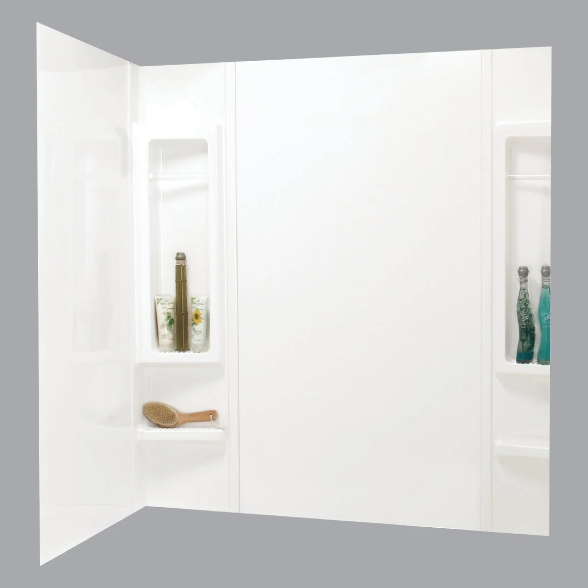 Genuine Maax Finesse 5-Piece 59 In. H x 34 In. D Tub Wall Kit in White Durable