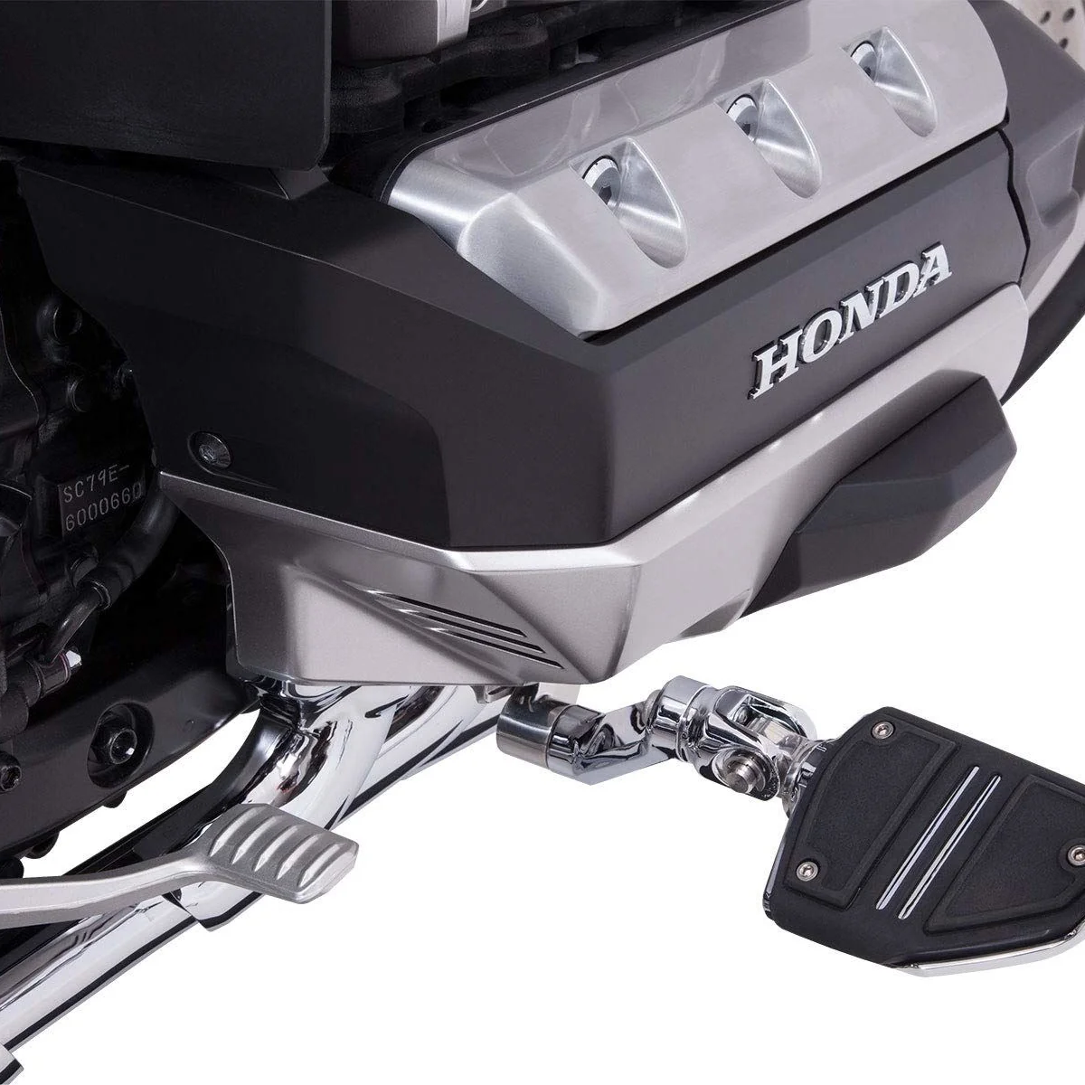 Sophisticated Goldstrike 3-Way Adjustable Highway Peg Mounts with Twin Rail Footrest pair for Gold Wing Reusable